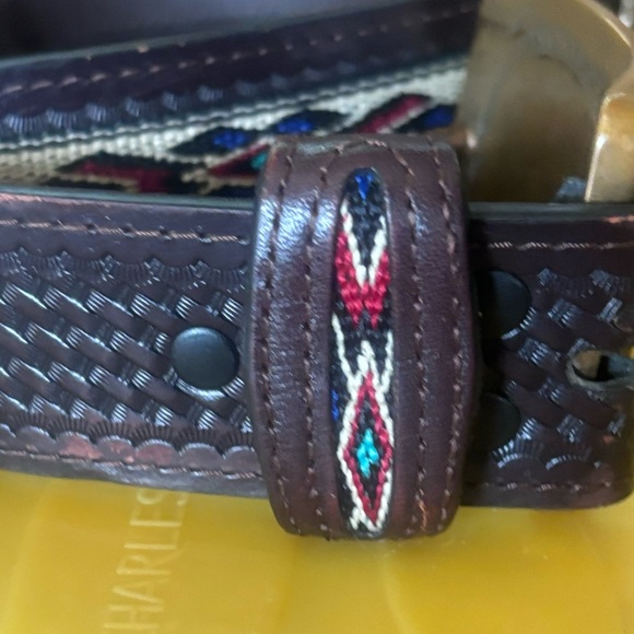 Vintage Tech Ether Guild Kaleidoscope Buckle Belt! - Picture 5 of 12